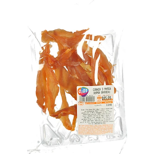 Слайси з м’яса курки в’ялені 0.01