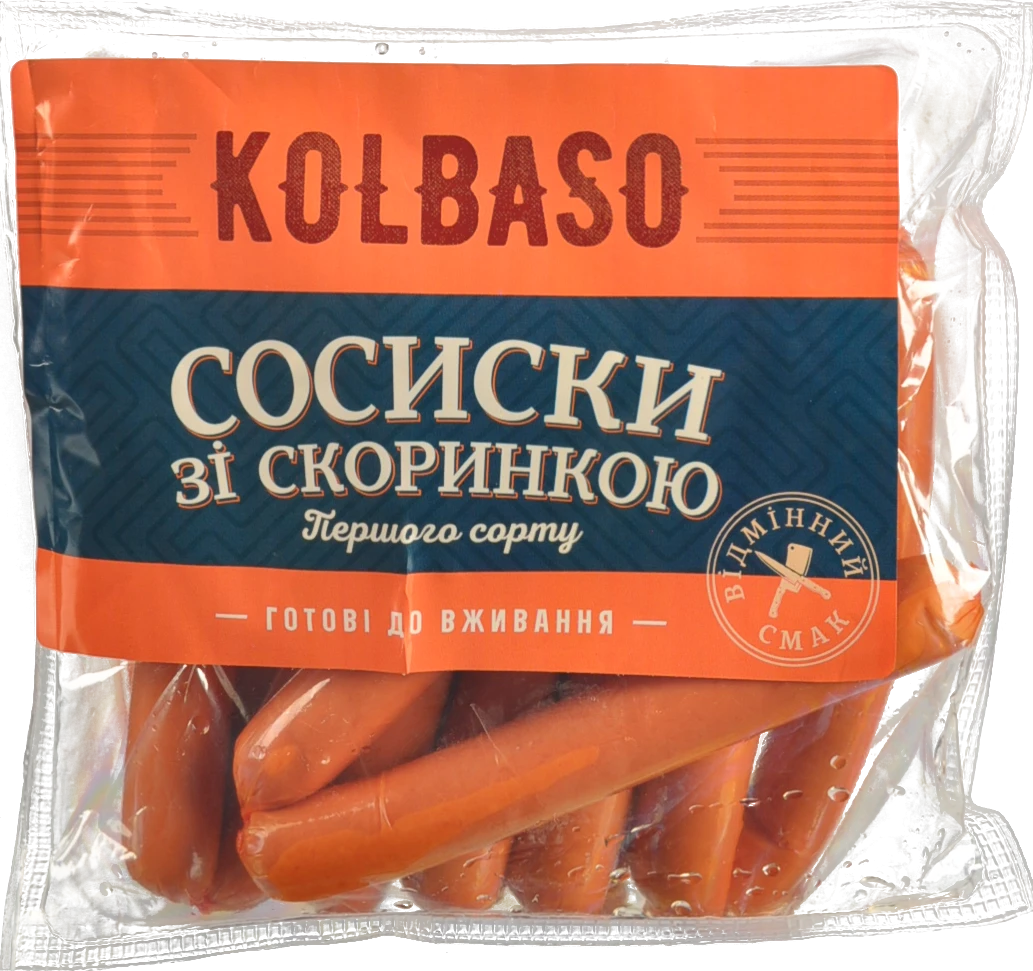 Сосиски Kolbaso зі скоринкою ц.о 1г к.уп