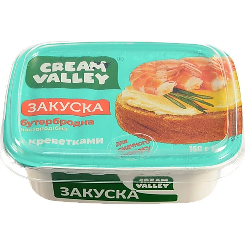 Закуска бутербродна Cream Valley “З креветками” пастоподібна, 160 г