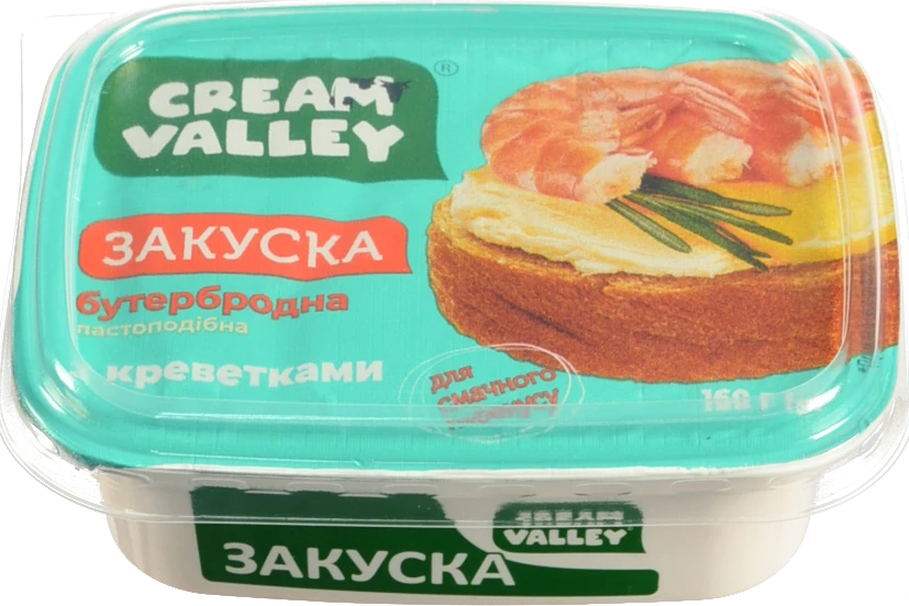 Закуска бутербродна Cream Valley “З креветками” пастоподібна, 160 г