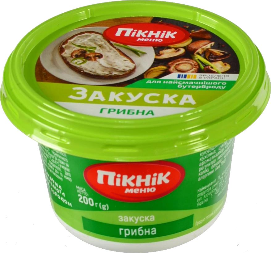 Закуска бутербродна Пікнік Меню грибна 200 г