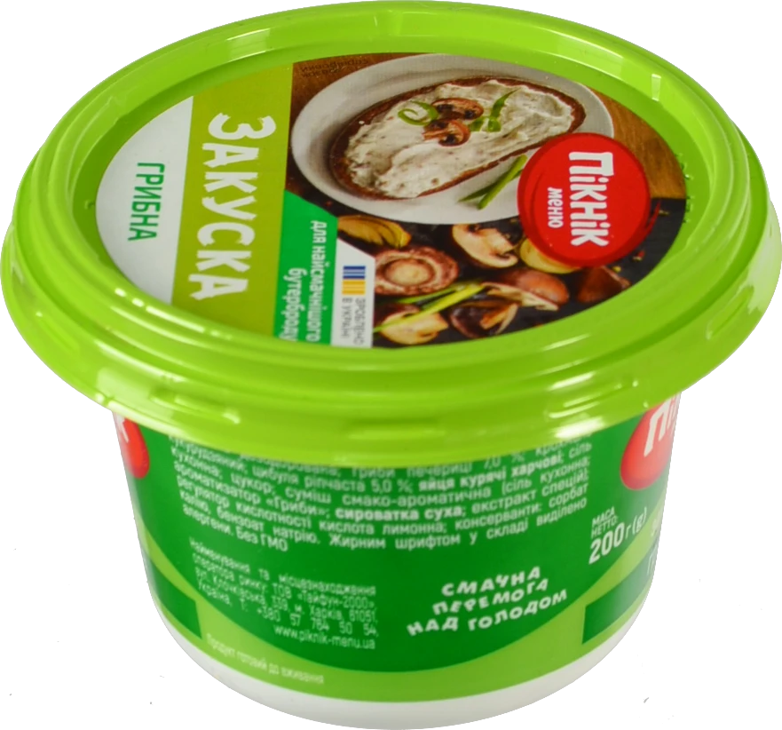 Закуска бутербродна Пікнік Меню грибна 200 г