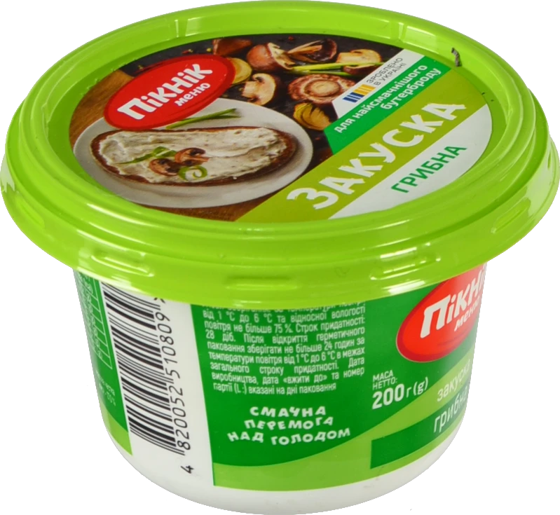 Закуска бутербродна Пікнік Меню грибна 200 г