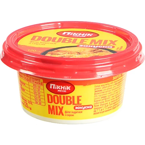 Закуска бутербродна Пікнік Меню Double Mix філе індички з сиром 120 г