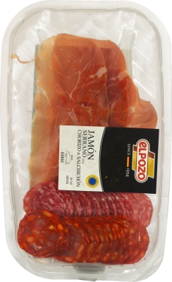 Хамон Serrano, чорізо, сальчічон Elpozo 120 г мікс нарізка