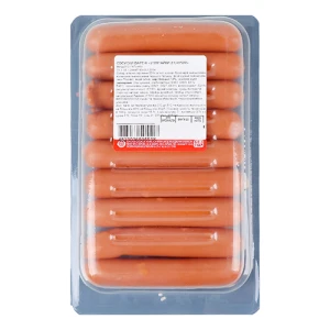 Сосиски «Алан» «Уплітайки» з сиром варені, вищого ґатунку, 250 г