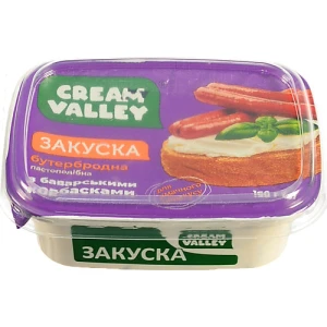 Закуска бутербродна Cream Valley “З баварськими ковбасками” пастоподібна, 160 г