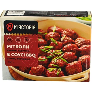 Мітболи М`ясторія 330г в соусі BBQ