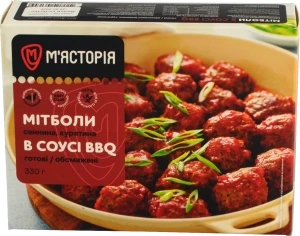 Мітболи М`ясторія 330г в соусі BBQ
