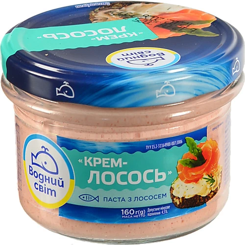 Паста з лососем Крем-лосось Водний світ 160г