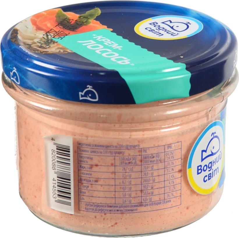 Паста з лососем Крем-лосось Водний світ 160г