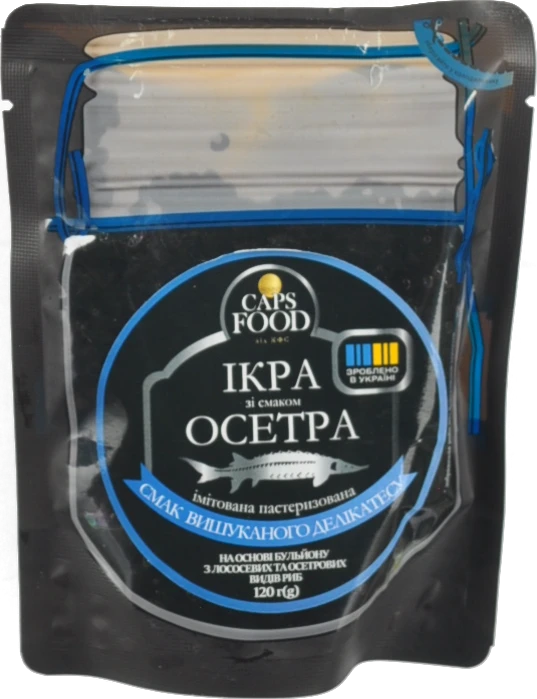 Імітована ікра зі смаком осетра пастеризована Caps food д/п 120г