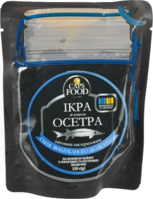 Імітована ікра зі смаком осетра пастеризована Caps food д/п 120г