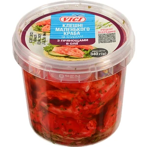 Клешні маленького краба Vici в олії, охолоджені 340г