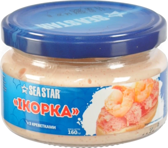 Продукт з ікрою Seastar 160г океанічної риби та креветками
