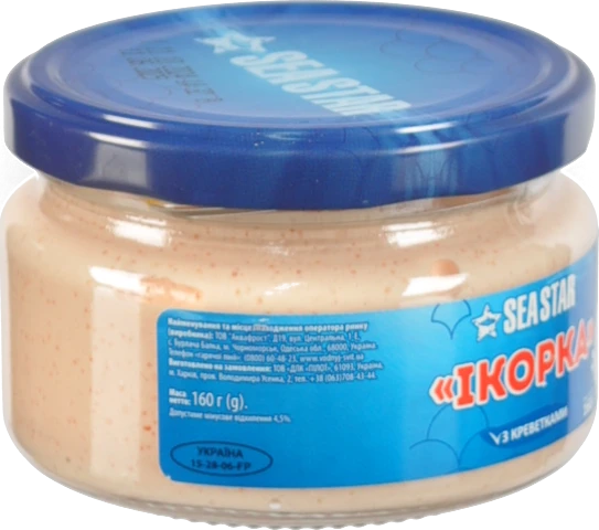 Продукт з ікрою Seastar 160г океанічної риби та креветками
