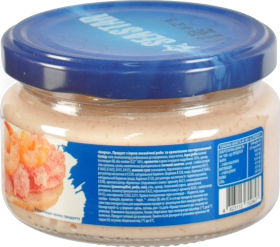 Продукт з ікрою Seastar 160г океанічної риби та креветками