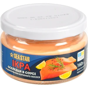 Ікра Seastar 160г у соусі зі шматочками лосося