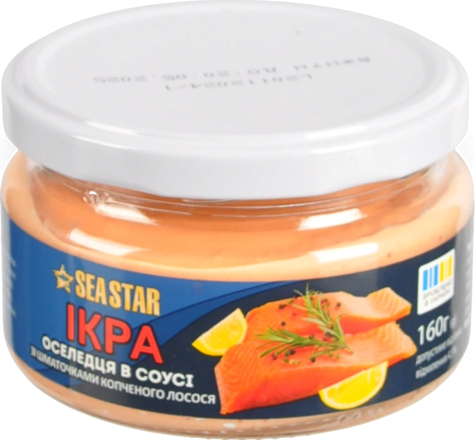 Ікра Seastar 160г у соусі зі шматочками лосося