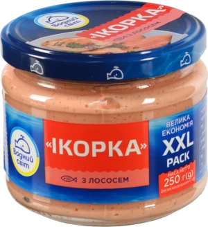 Продукт з ікрою океанічної риби та лососем пастеризований Ікорка Водний світ с/б 250г