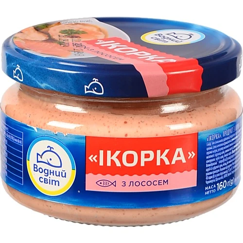 Продукт Водний Світ з ікрою океанічної риби та лососем - 160г