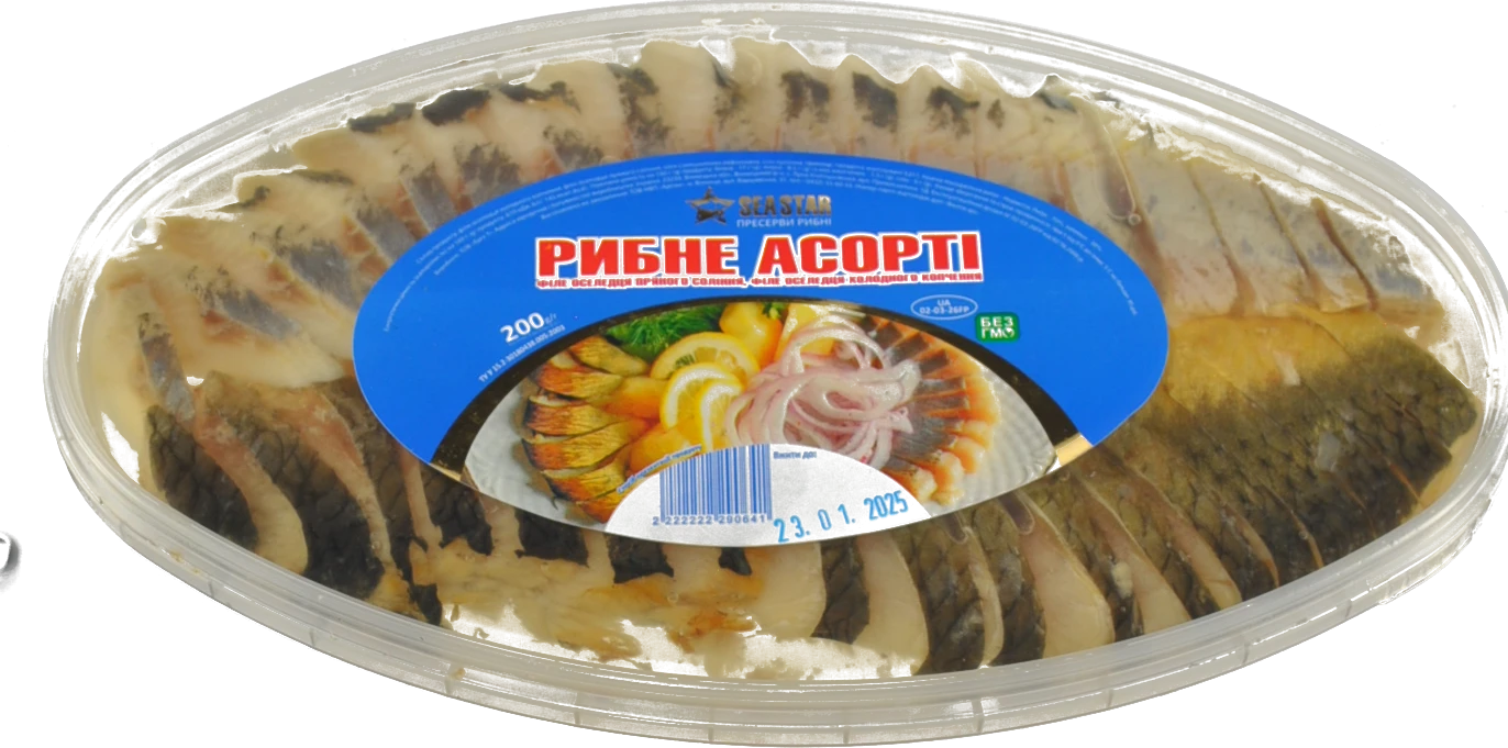 Оселедець Seastar 200г асорті