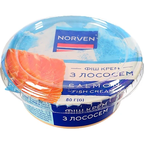 Крем фіш Norven з лососем 80г