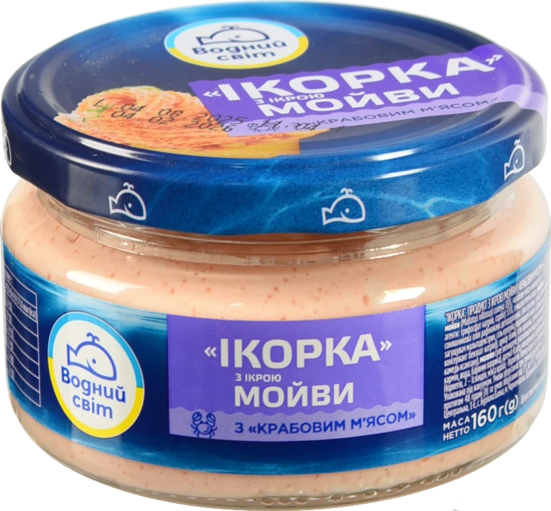 Продукт Водний світ 160г з ікрою мойви і крабовим м`ясом