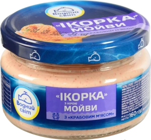 Продукт Водний світ 160г з ікрою мойви і крабовим м`ясом