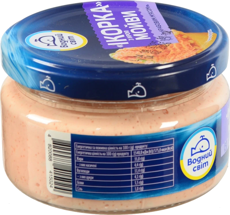 Продукт Водний світ 160г з ікрою мойви і крабовим м`ясом