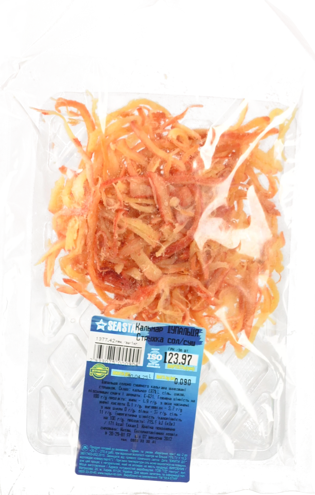Кальмар стружка Seastar краб солено сушений