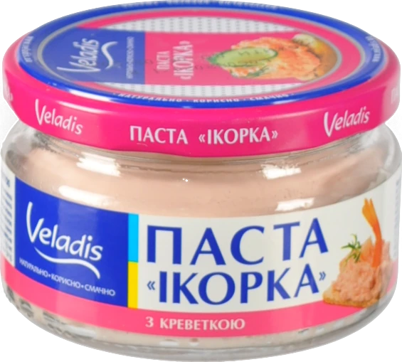 Паста Веладіс Ікорка з ікрою атлантичних риб та креветками 160г
