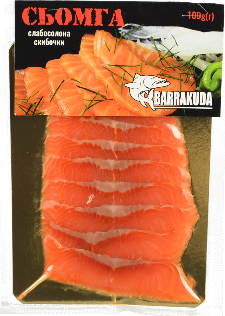 Сьомга Barrakuda 100г скибочки с.с в.у