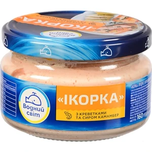 Продукт Ікорка з ікрою океанічної риби, креветками та сиром камамбер 160г