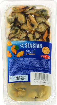 Мідії Seastar 170г в розсолі