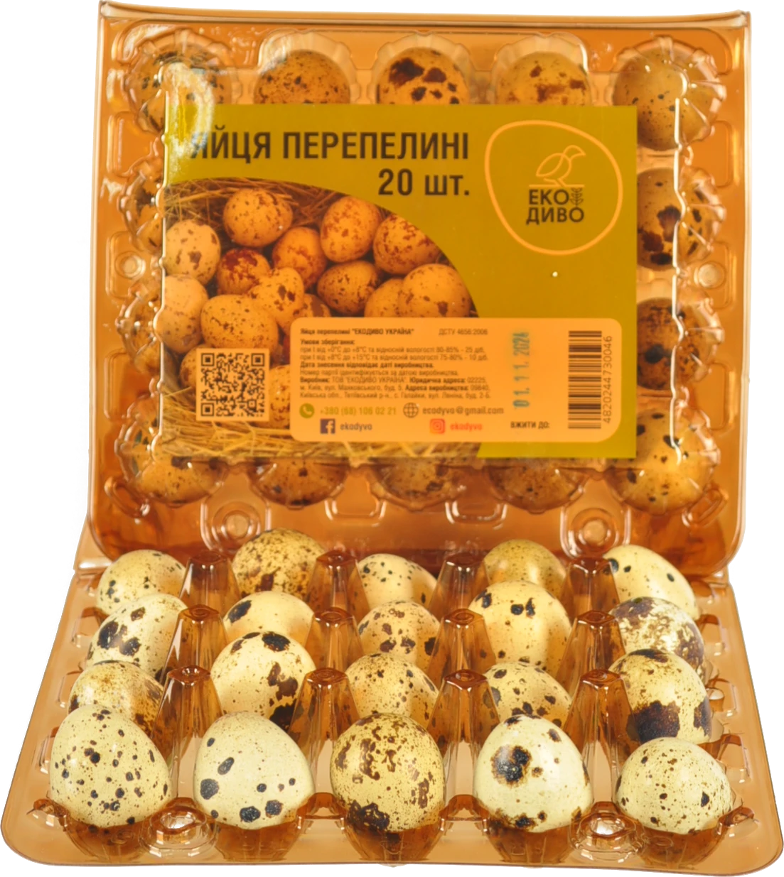 Яйця перепелині ЕкоДиво 20шт