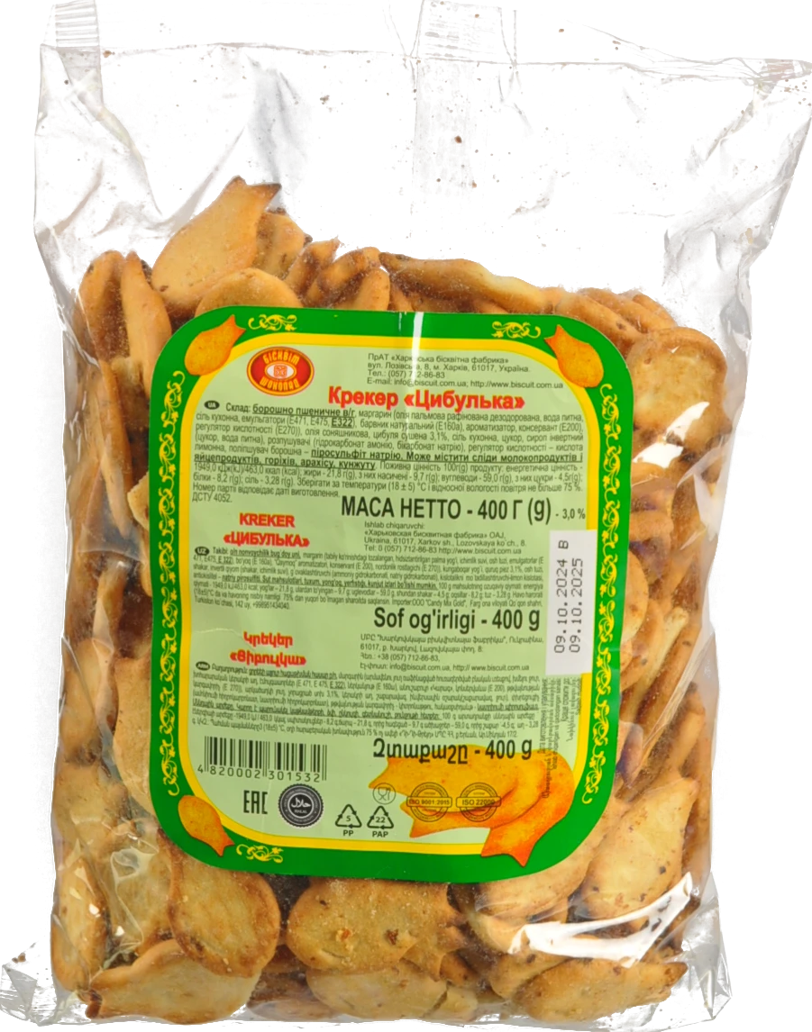 Крекер Цибулька Бісквіт Шоколад м/у 400г