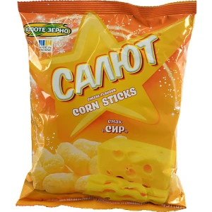 Палички кукурудзяні зі смаком сиру Салют Золоте Зерно м/у 45г