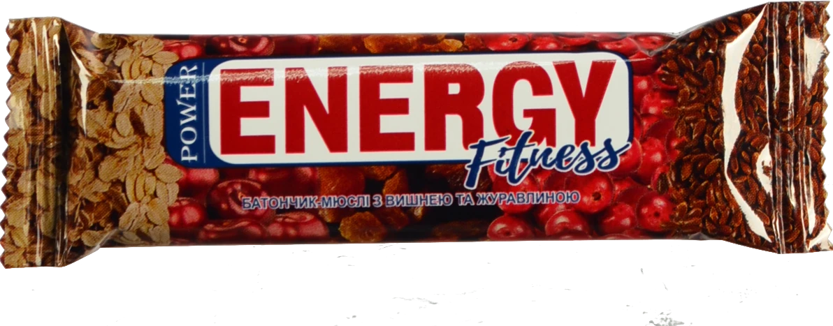 Батончик-мюслі Power  Energy 30г вишня журавлина