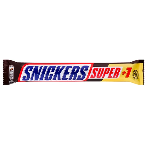 Шоколадний батон Снiкерс 112.5г супер +1