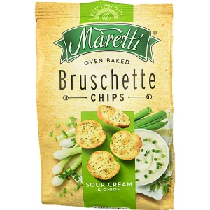 Брускети Maretti зі смаком сметани та цибулі 140г