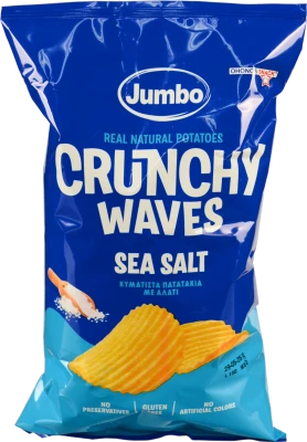 Чіпси Jumbo 90г Crunchy з сіллю хвилясті