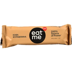 Батончик EatMe злаковий з журавлиною та кавою, 40 г