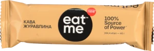 Батончик EatMe злаковий з журавлиною та кавою, 40 г