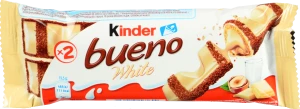 Шоколадний батончик Kinder Bueno White (дві порції), 39 г