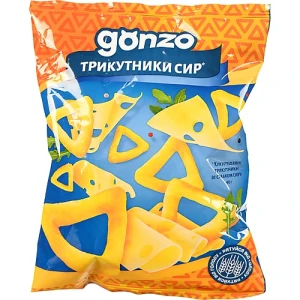 Трикутники кукурудзяні зі смаком сиру Gonzo м/у 40г