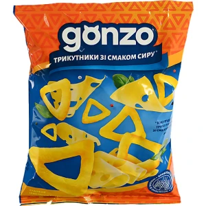 Трикутники кукурудзяні зі смаком сиру Gonzo м/у 40г