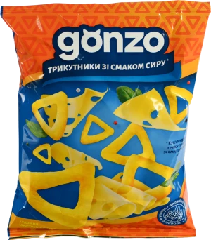 Трикутники кукурудзяні зі смаком сиру Gonzo м/у 40г