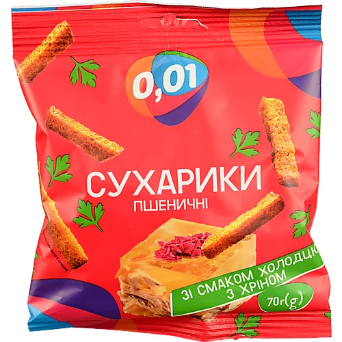 Сухарики пшеничні холодець хрін 70г