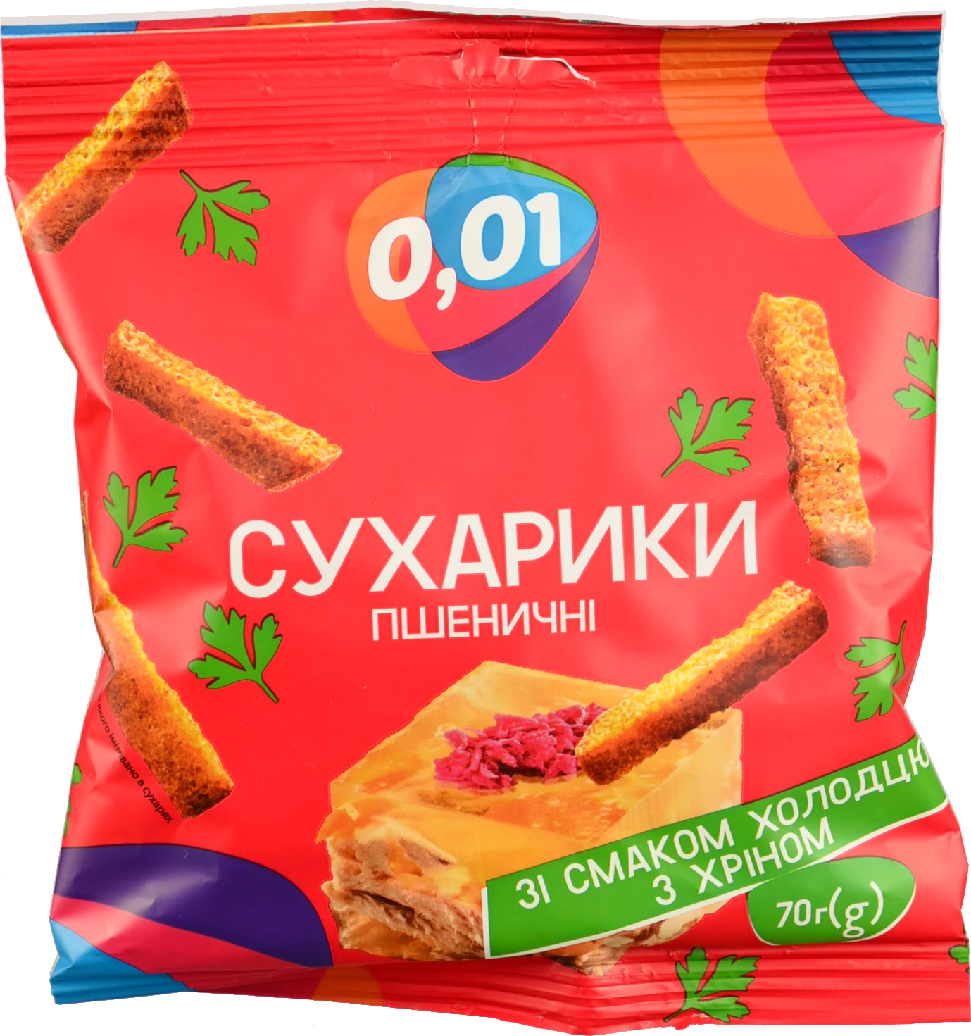 Сухарики пшеничні холодець хрін 70г